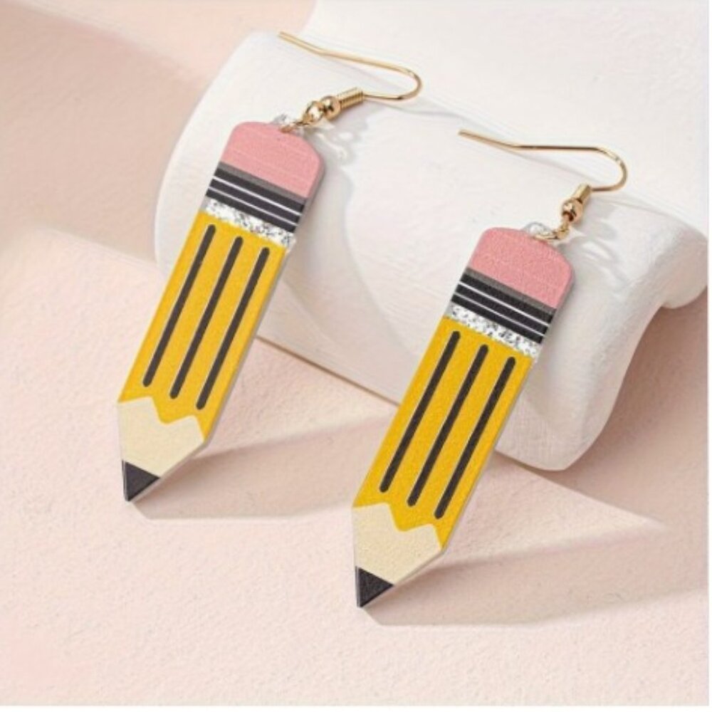 TEACHER Pencil Dangle Earrings (NEW & SO CUTE!)